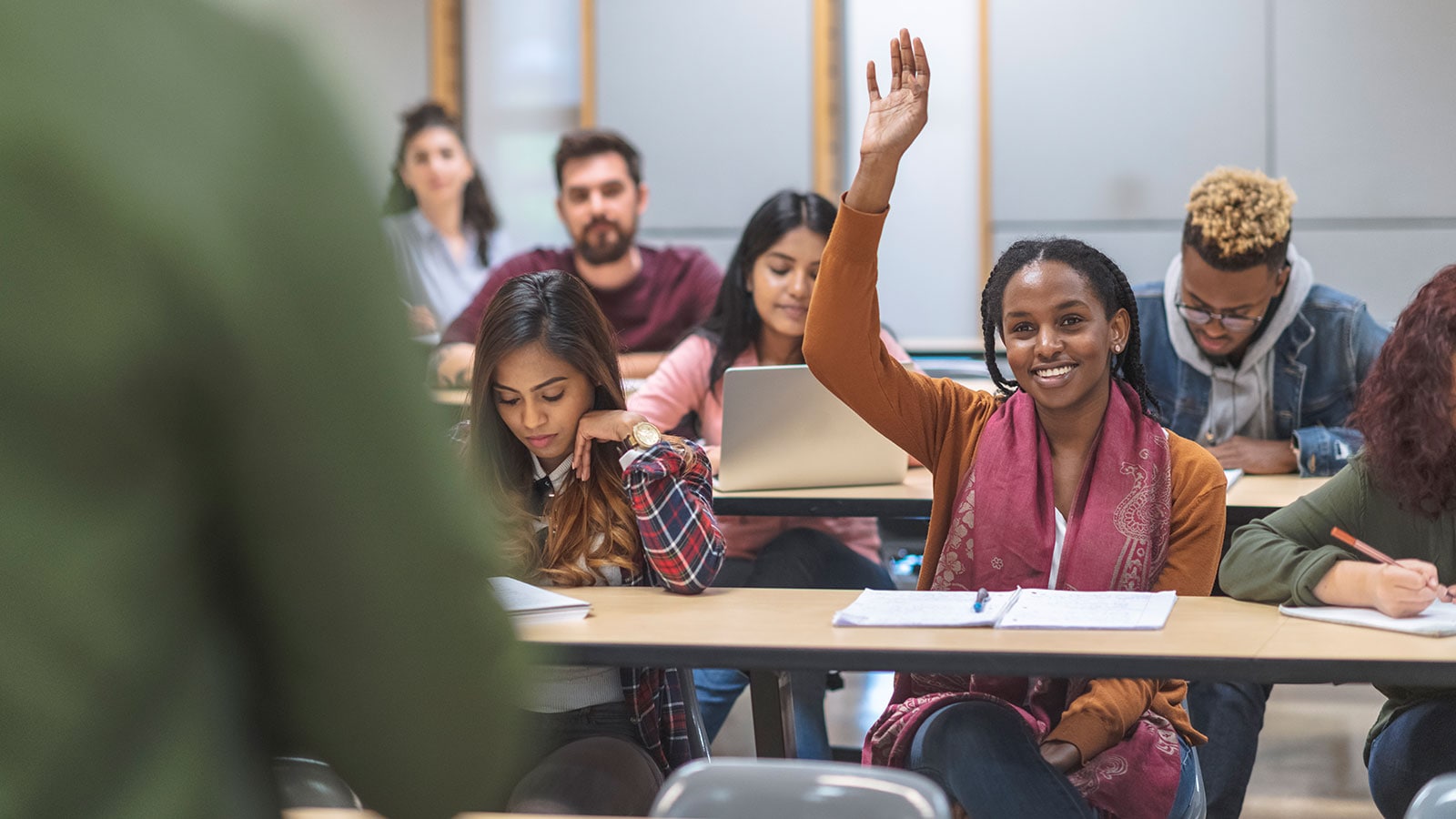 Group of students in a learning room.