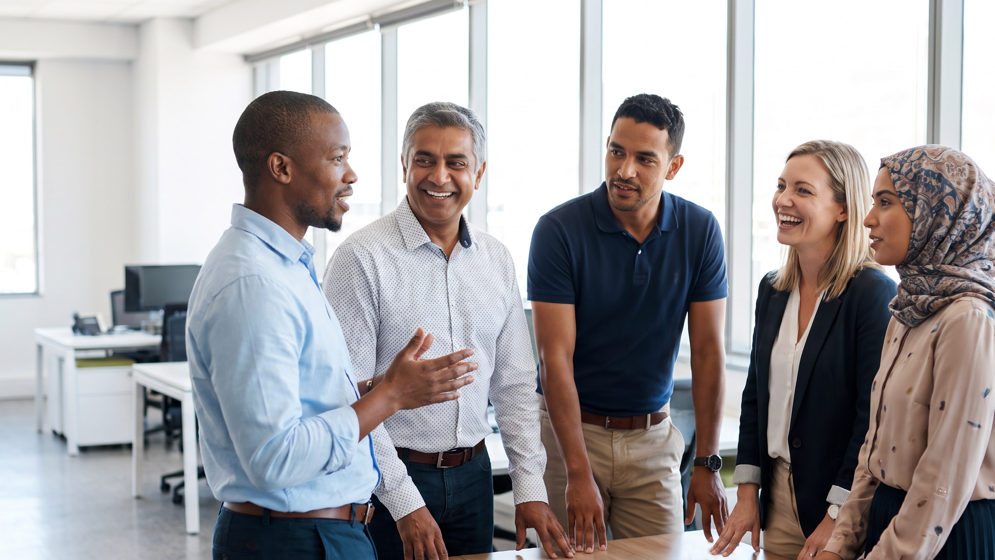 Business professionals networking