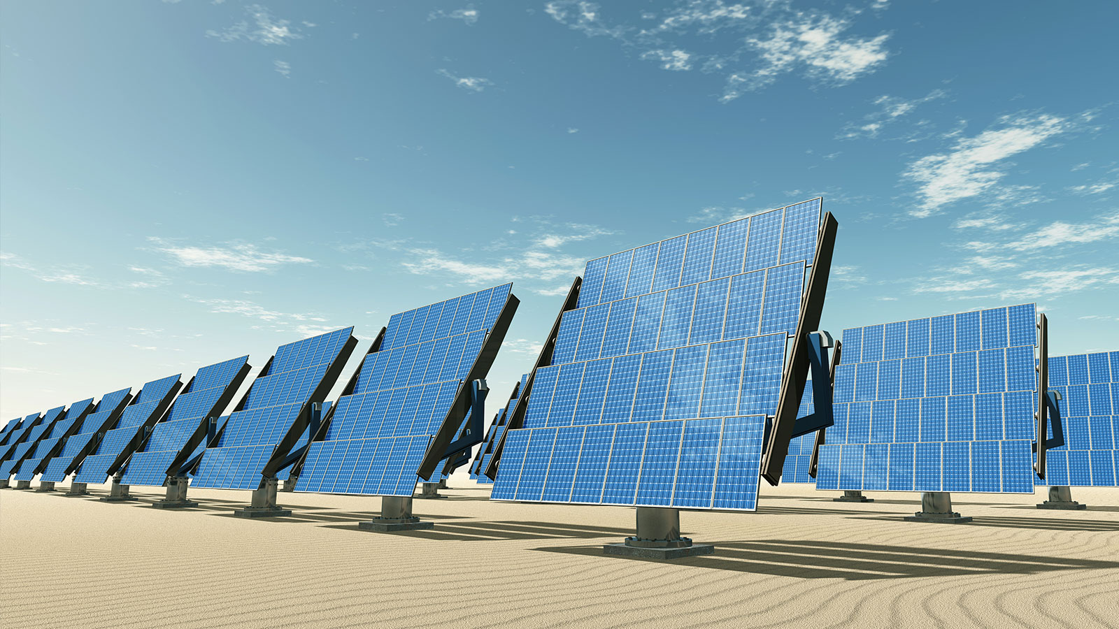 View of solar panels.