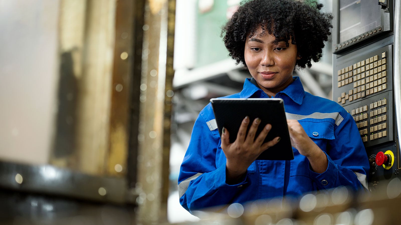 woman using a tablet