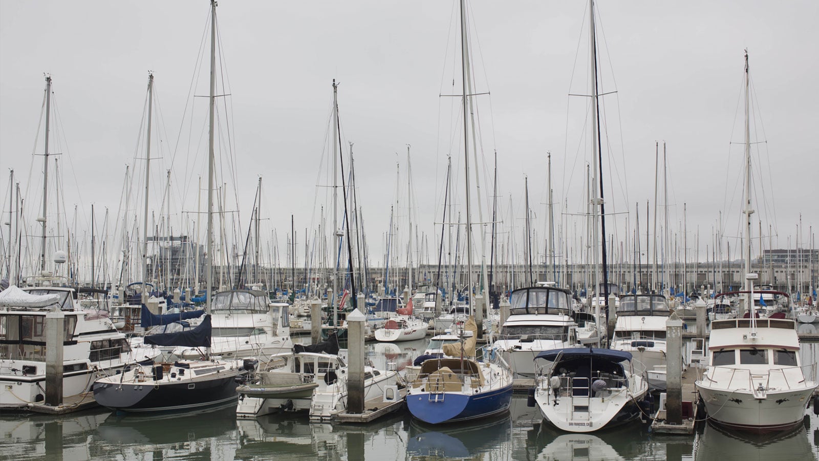 image of boats parked