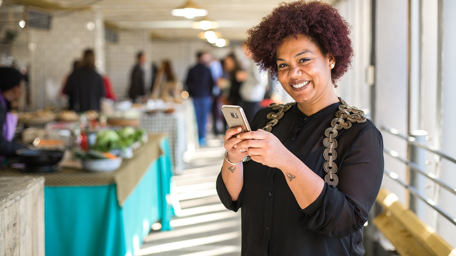 A person using a cellphone