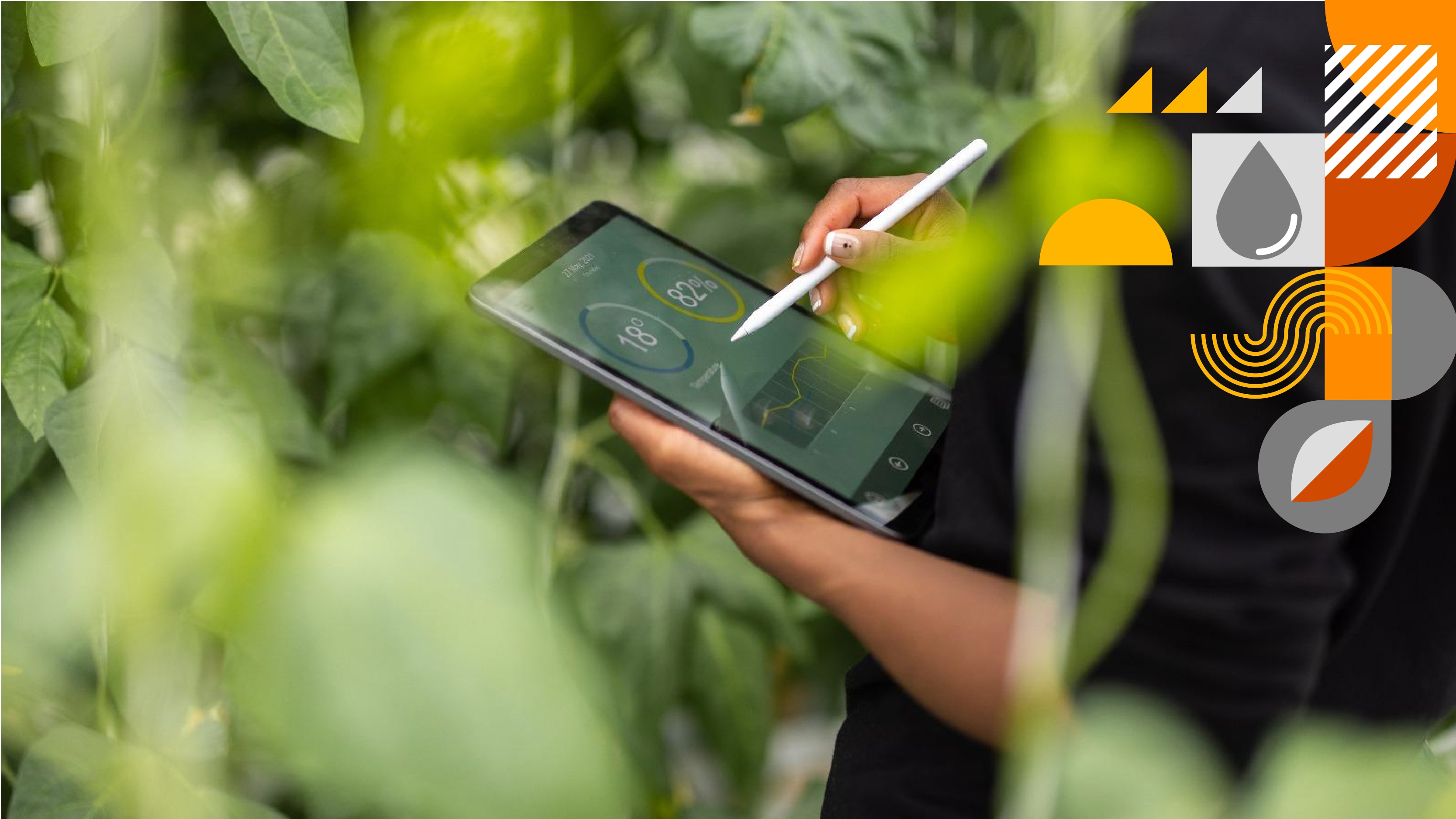 Man working with a tech-enabled solution for sustainability reporting.