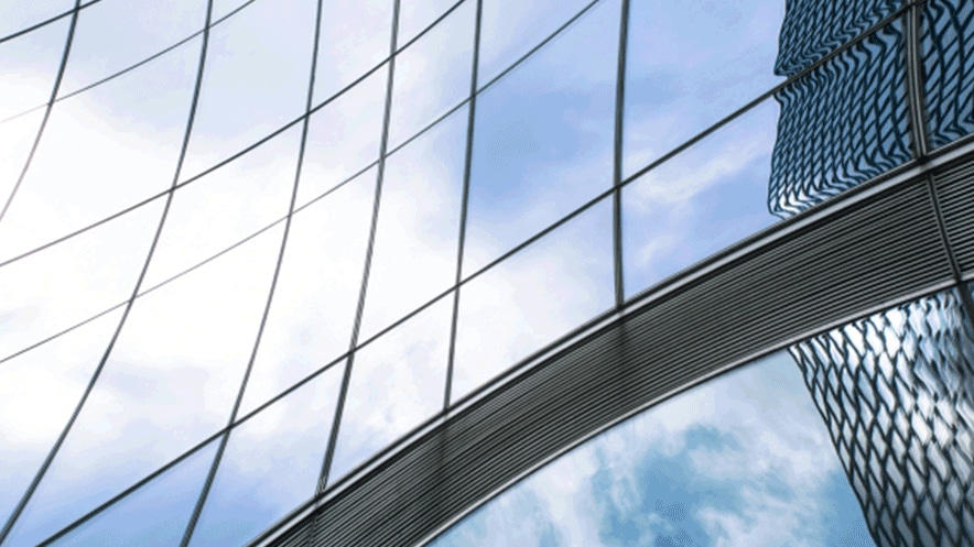 windows of a modern glass building