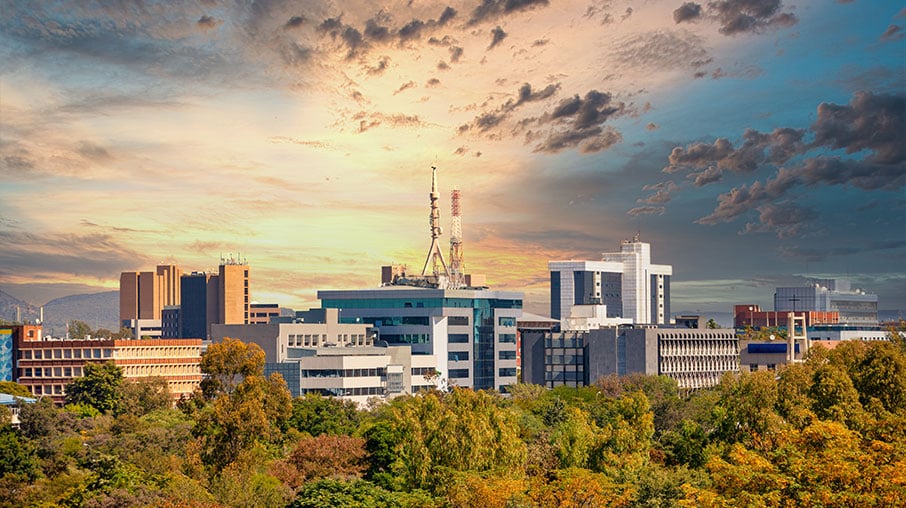 Image of city in Botswana.